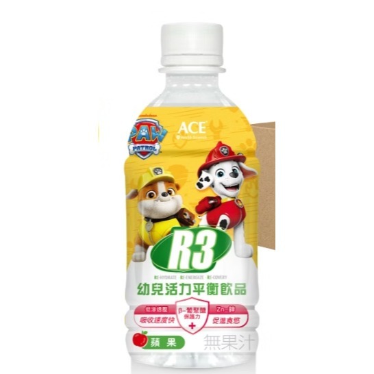 ACE 汪汪隊 幼兒活力平衡飲品  草莓奇異果/蘋果  1瓶/350ml-規格圖2