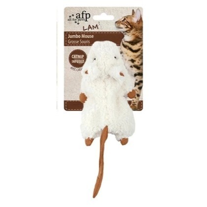 AFP貓用玩具 羔羊毛系列-貓薄荷齧齒鼠 共3種-規格圖1