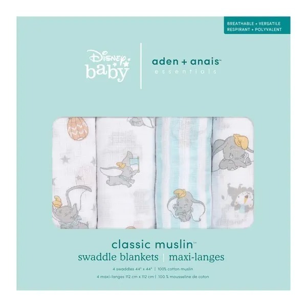 【Aden & Anais】 經典多功能包巾4入 迪士尼系列 共7種花色，可任選-規格圖2