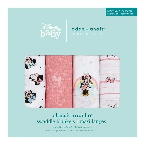 【Aden & Anais】 經典多功能包巾4入 迪士尼系列 共7種花色，可任選-規格圖2