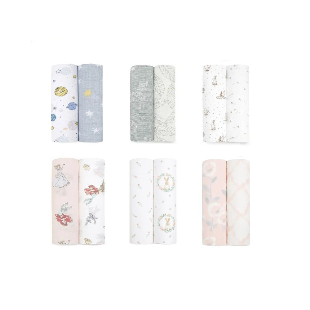 【Aden & Anais】 竹纖維/100％棉 多功能包巾2入/共13種 可任選112cm*112cm-細節圖2