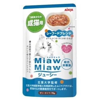 AIXIA 愛喜雅 妙喵主食軟包 70g 主食餐包 妙喵餐包 貓餐包-規格圖3