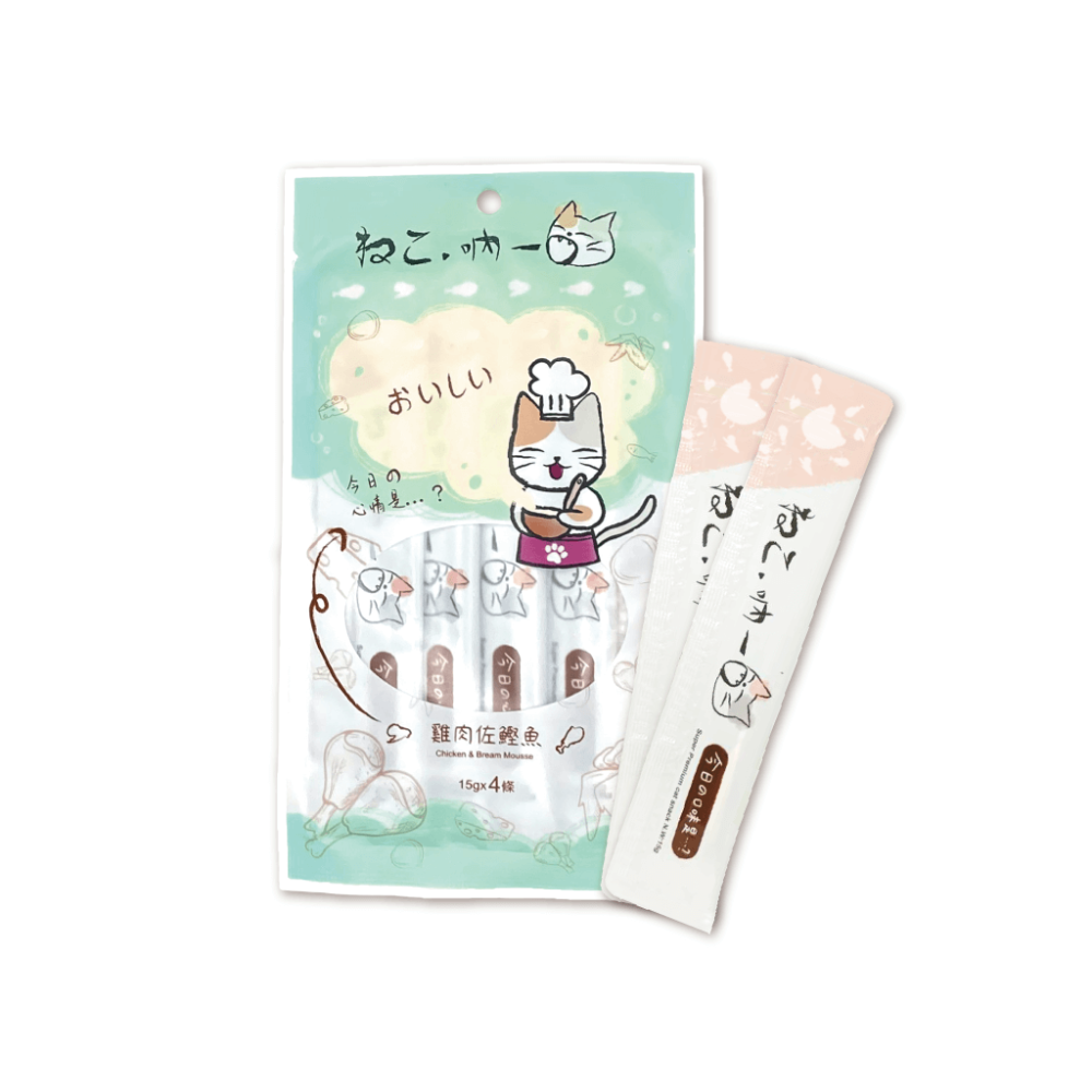 買5包送1包 吶一口貓肉泥 15G 4入/包 貓肉泥 貓零食 肉泥條 貓咪點心 貓咪食品 全齡貓-規格圖8