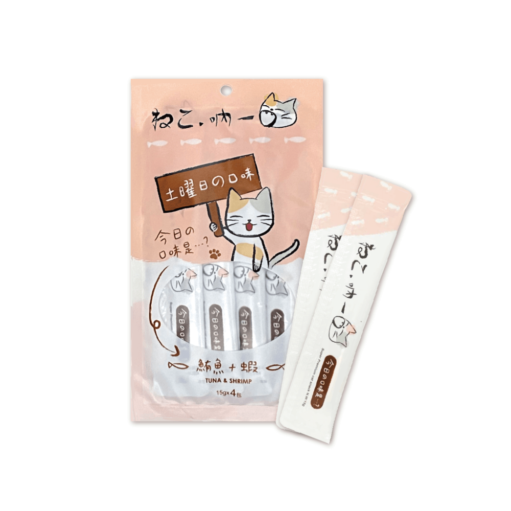 買5包送1包 吶一口貓肉泥 15G 4入/包 貓肉泥 貓零食 肉泥條 貓咪點心 貓咪食品 全齡貓-規格圖8