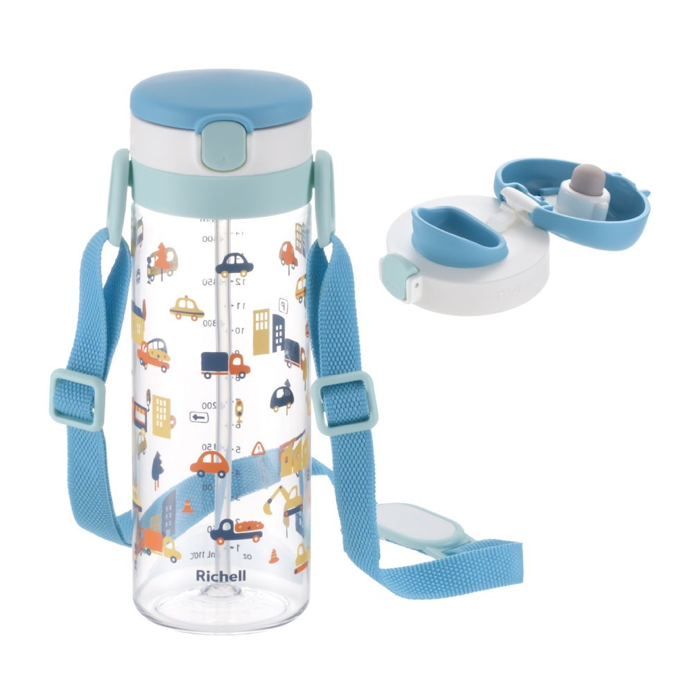 Richell Aqulea 第5代 兩用水杯組 450mL (含底座)-規格圖1