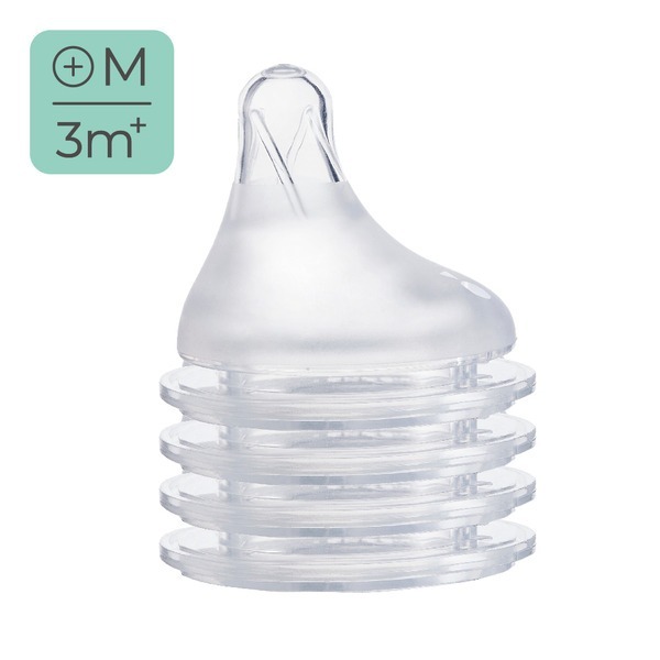 妍心35%乳感防脹氣寬口奶嘴4入組 - S/M/L/XXL-規格圖1