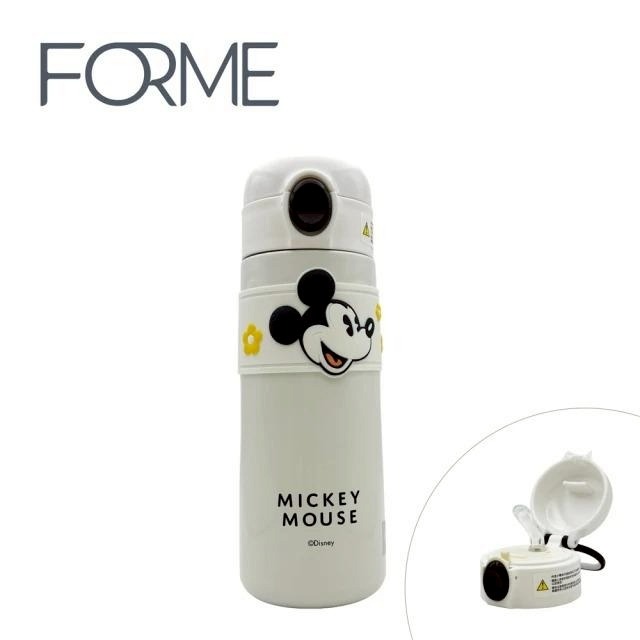 【FORME】迪士尼 正版授權不鏽鋼保溫 直飲彈跳杯 500ml(多款可選 內層316不鏽鋼)-規格圖1