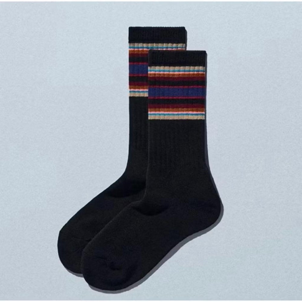 全新日本全家 Convenience Wear Line socks 線條中筒襪 22-25cm 2025秋季限定-細節圖2