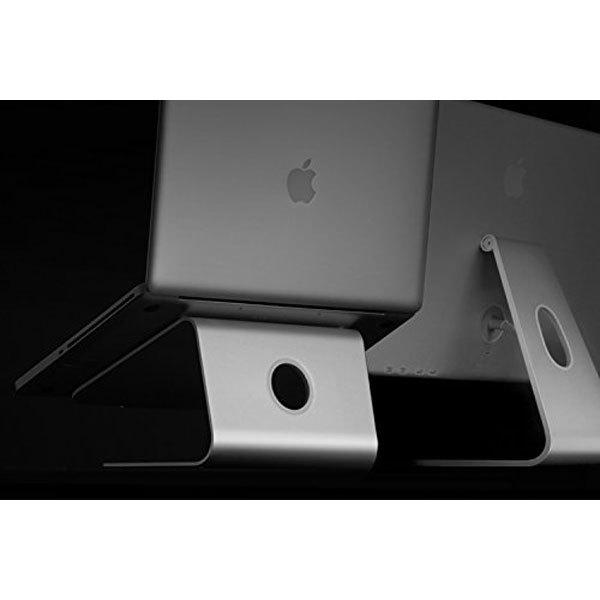 二手銀色鋁合金一體成型通用筆電支架Macbook Air Pro散熱底座-細節圖2