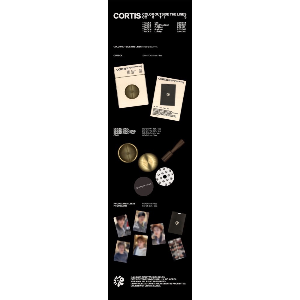 全新正版Cortis《Color Outside The Lines》頌缽專輯 Singing Bowl ver. 缽專-細節圖2