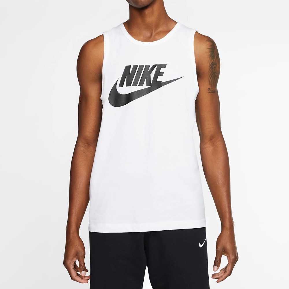 13代購 Nike Sportswear Tank 白黑 男裝 女裝 無袖背心 AR4992-101-細節圖3