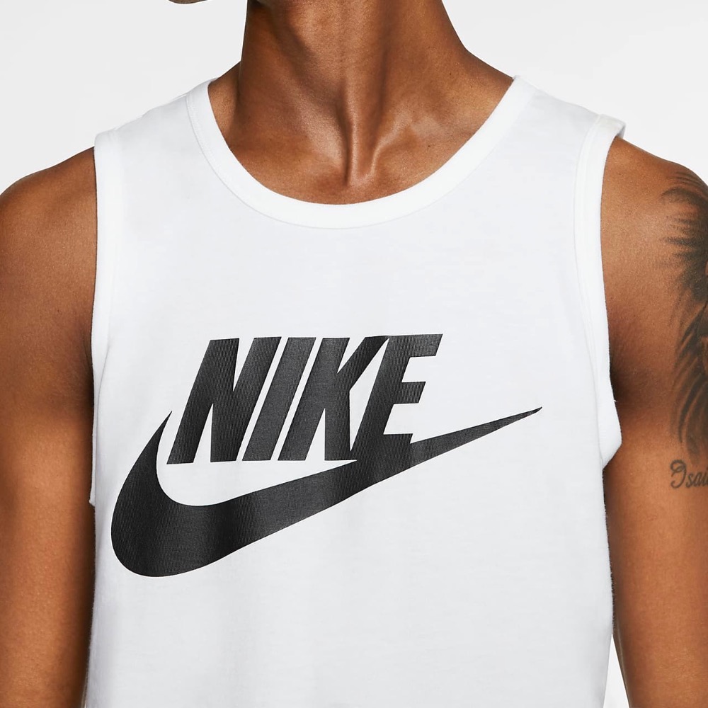 13代購 Nike Sportswear Tank 白黑 男裝 女裝 無袖背心 AR4992-101-細節圖5