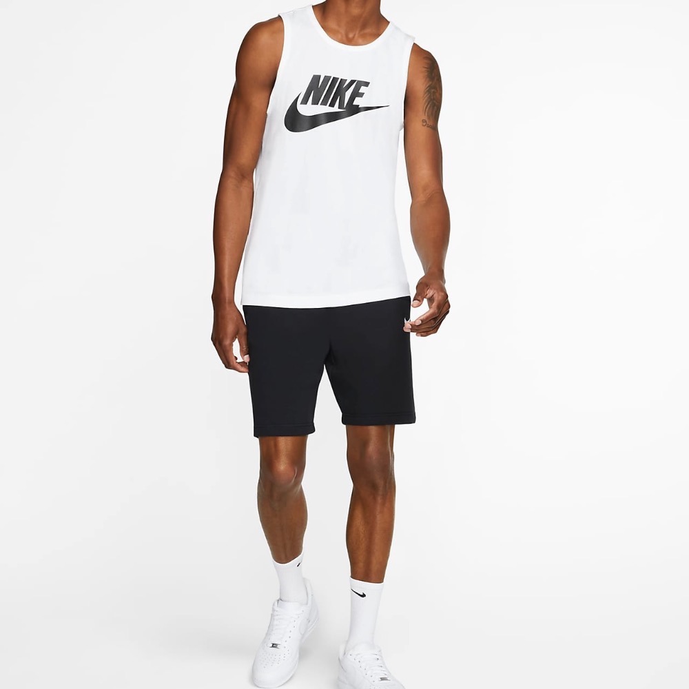 13代購 Nike Sportswear Tank 白黑 男裝 女裝 無袖背心 AR4992-101-細節圖6