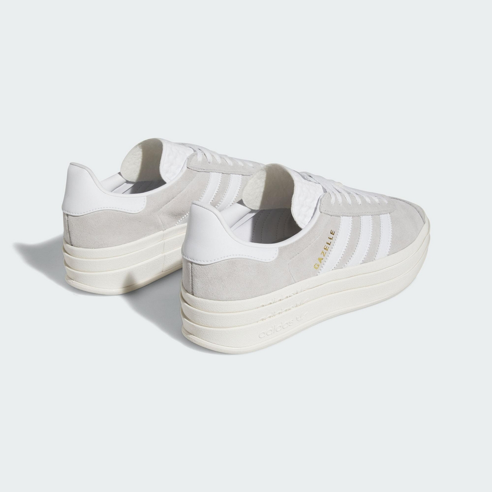 13代購 Adidas W OG Gazelle Bold 灰白金 女鞋 休閒鞋 復古球鞋 三葉草 厚底鞋 HQ6893-細節圖6