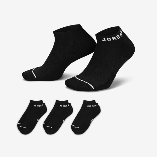 13代購 Nike Jordan Everyday Sock 黑色 襪子 踝襪 三雙 DX9656-010