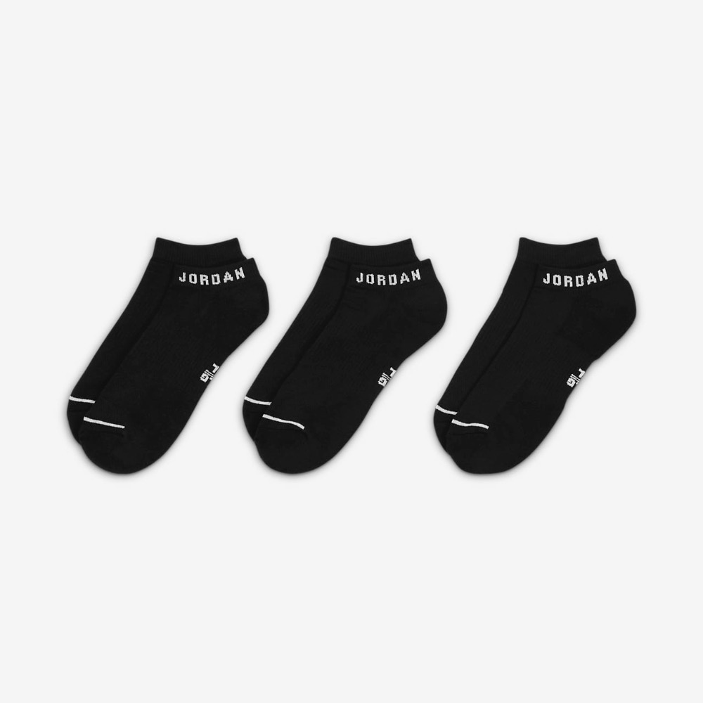 13代購 Nike Jordan Everyday Sock 黑色 襪子 踝襪 三雙 DX9656-010-細節圖2
