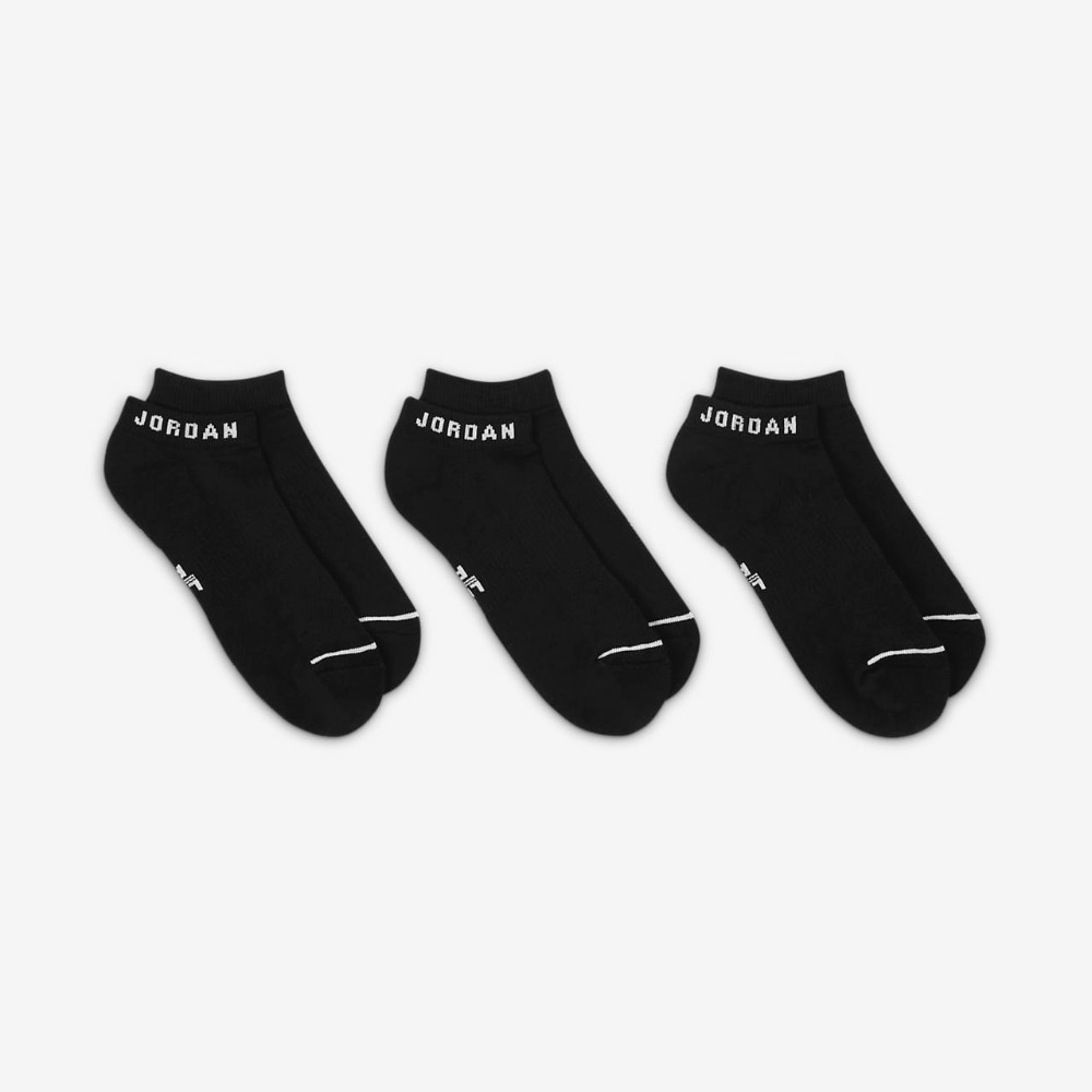 13代購 Nike Jordan Everyday Sock 黑色 襪子 踝襪 三雙 DX9656-010-細節圖3