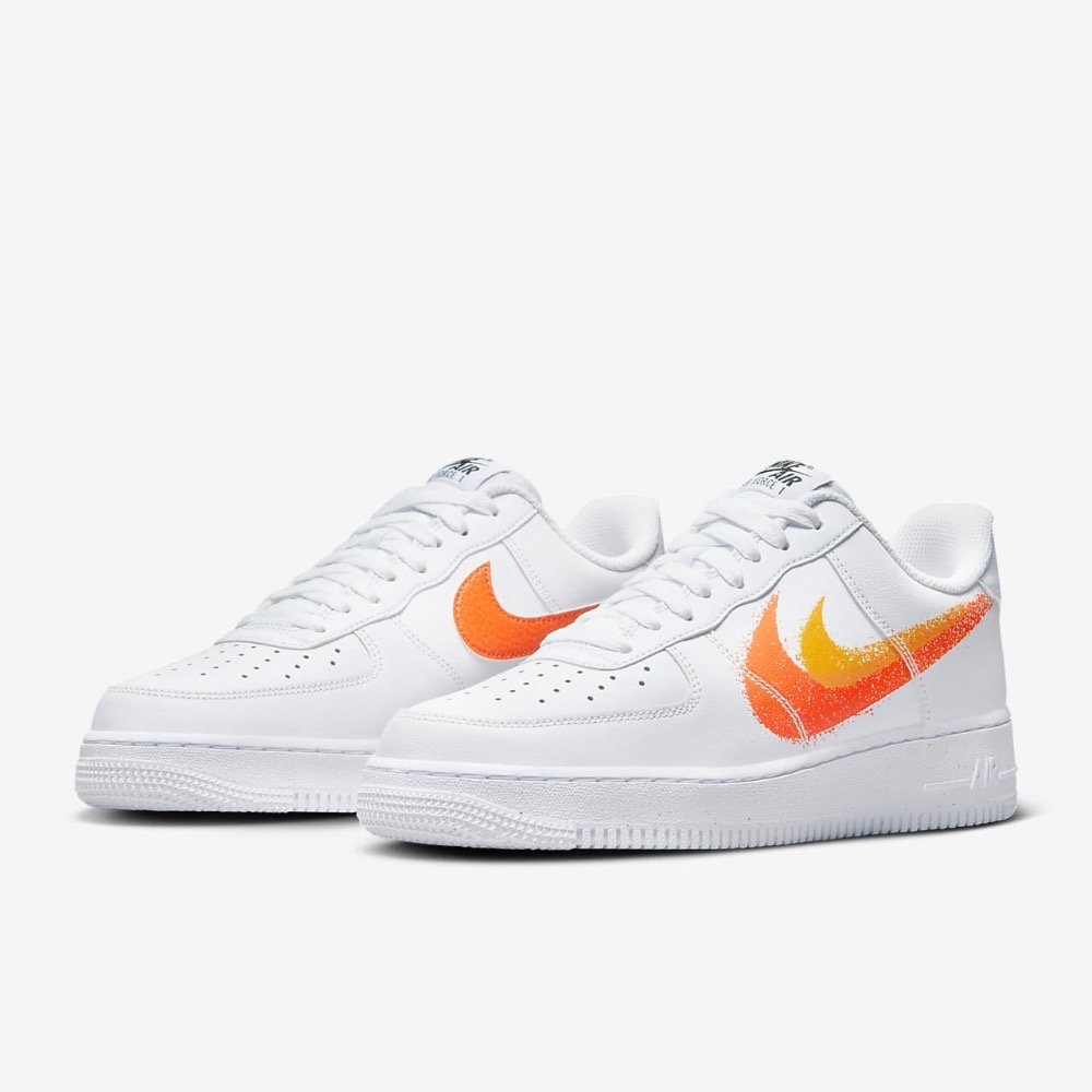 13代購 Nike Air Force 1 07 白橘 男鞋 女鞋 休閒鞋 FJ4228-100-細節圖2