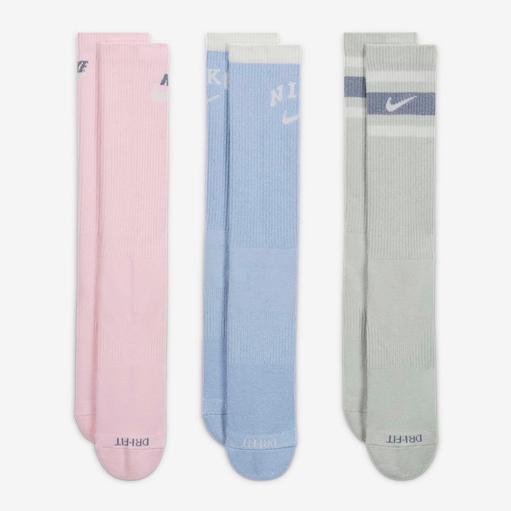 13代購 Nike Everyday Plus Socks 多色 襪子 中筒 三雙 DX7665-902-細節圖2