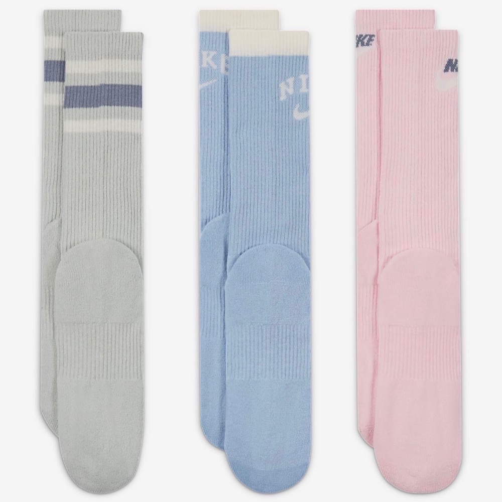 13代購 Nike Everyday Plus Socks 多色 襪子 中筒 三雙 DX7665-902-細節圖3