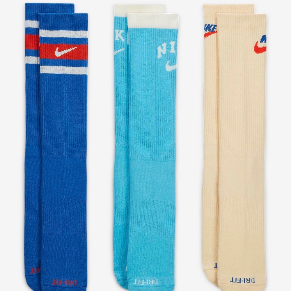 13代購 Nike Everyday Plus Sock 多色 中筒襪 三雙 DX7665-904-細節圖2