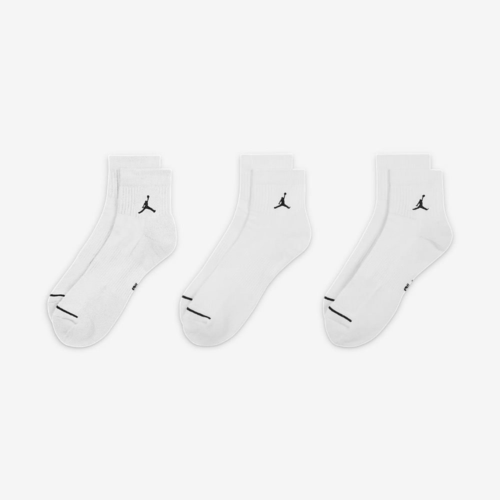 13代購 Nike Jordan Everyday Ankle Socks 白色 襪子 短襪 三雙 DX9655-100-細節圖2