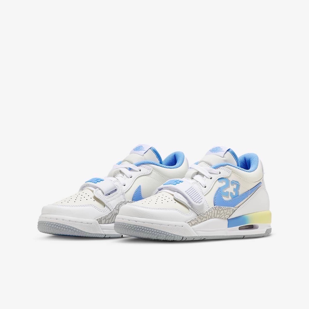 13代購 Nike Air Jordan Legacy 312 Low GS 白灰藍 大童鞋 女鞋 FJ7223-141-細節圖2