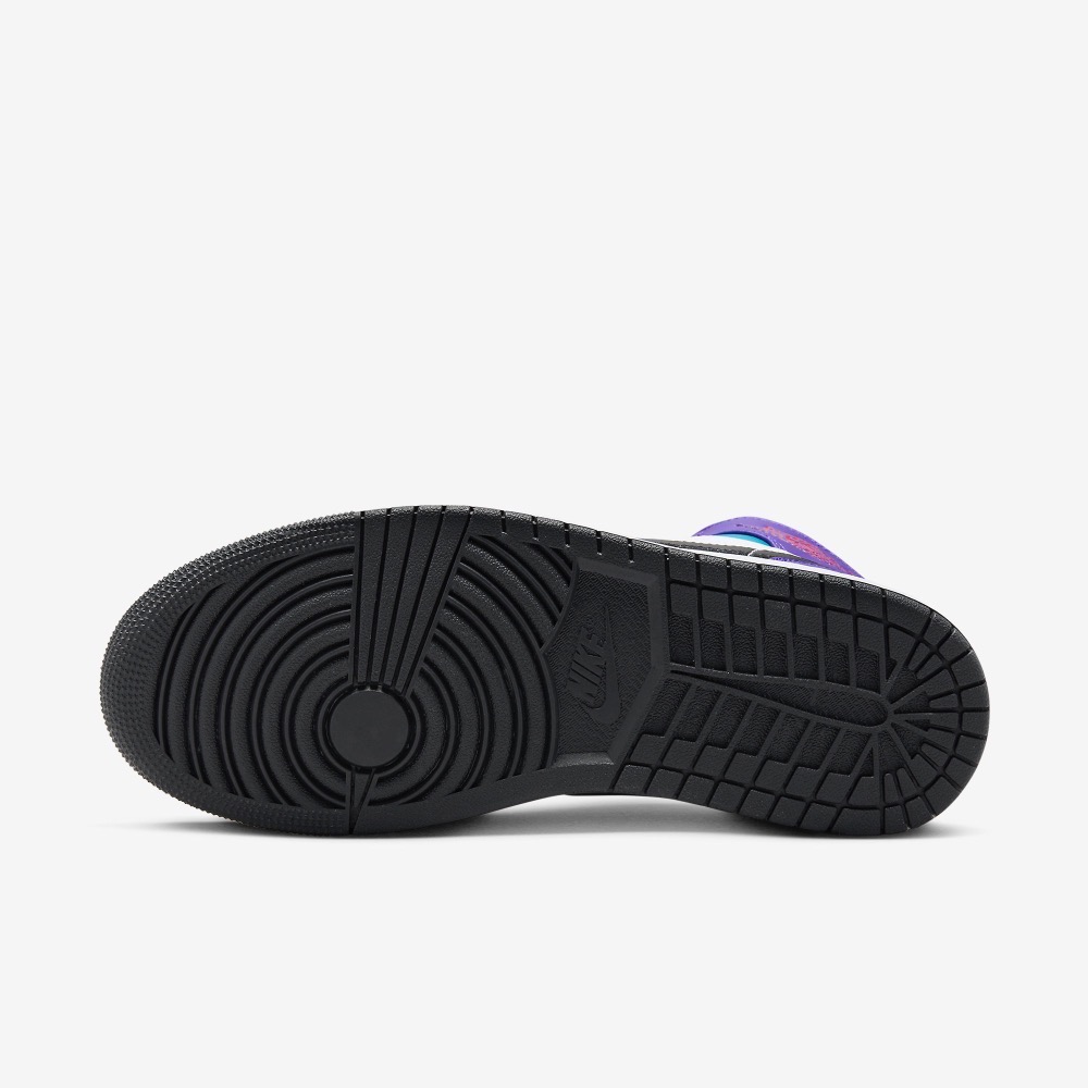 13代購 Nike Air Jordan 1 Mid 白黑藍紫 男鞋 休閒鞋 復古球鞋 喬丹 DQ8426-154-細節圖4