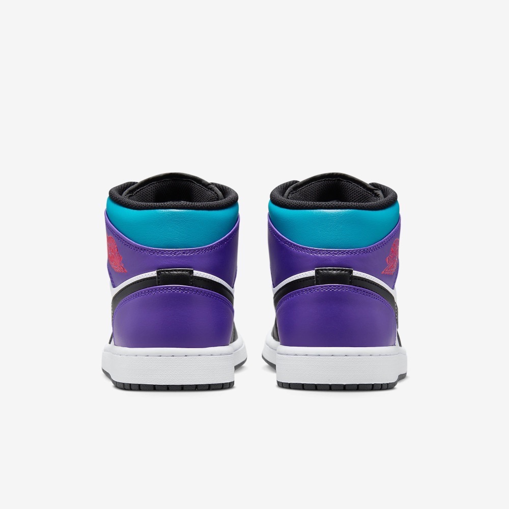 13代購 Nike Air Jordan 1 Mid 白黑藍紫 男鞋 休閒鞋 復古球鞋 喬丹 DQ8426-154-細節圖6