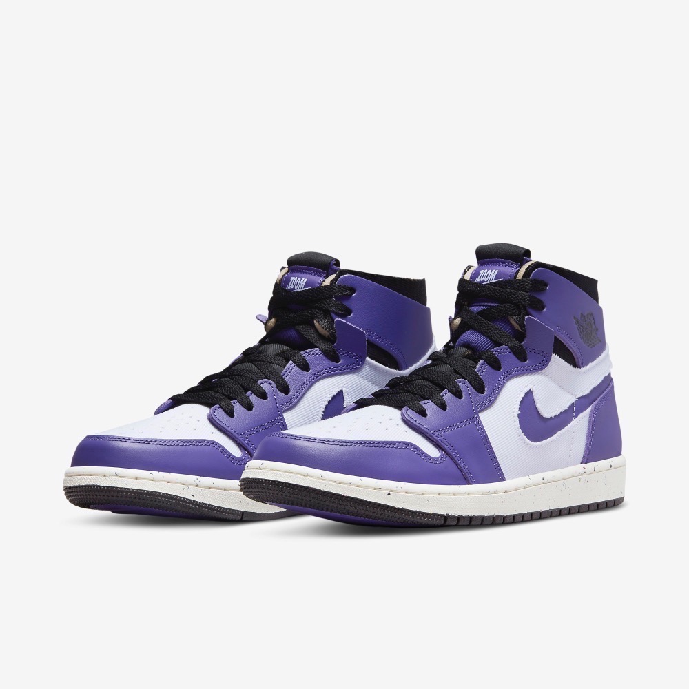 13代購 Nike Air Jordan 1 Zoom Air CMFT 紫白黑 男鞋 休閒鞋 CT0978-501-細節圖2