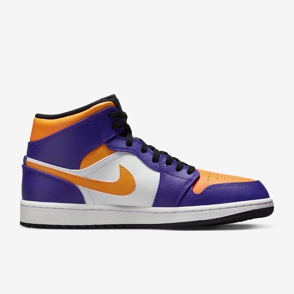 13代購 Nike Air Jordan 1 Mid 紫白黃 男鞋 休閒鞋 復古球鞋 喬丹 DQ8426-517-細節圖3