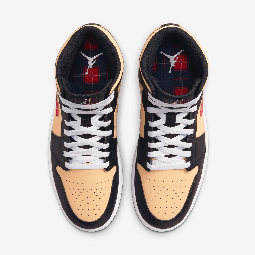 13代購 Nike Air Jordan 1 Mid SE 黑黃白紅 男鞋 復古球鞋 休閒鞋 DZ5329-001-細節圖5