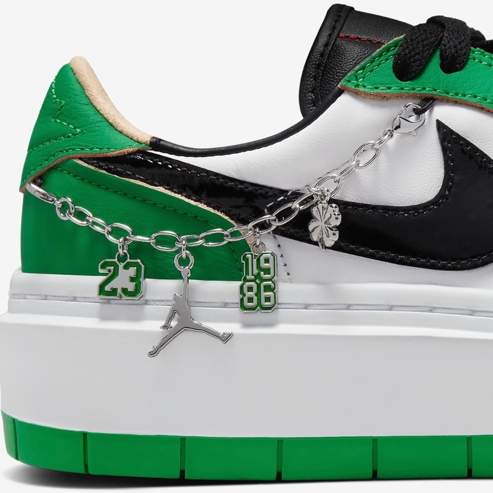 13代購 W Nike Air Jordan 1 Elevate Low SE 綠白黑 女鞋 男鞋 DQ8394-301-細節圖9