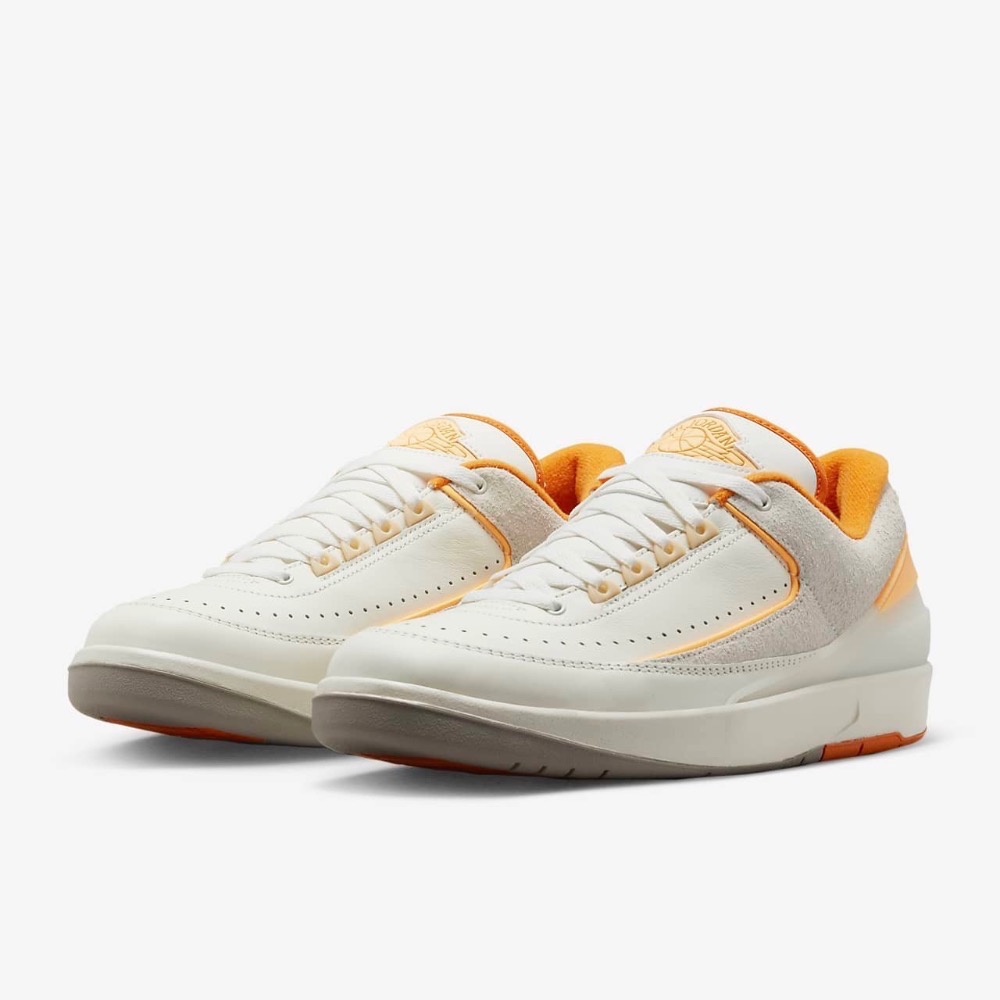 13代購 Nike Air Jordan 2 Retro Low 米白灰橘 男鞋 休閒鞋 喬丹 DV9956-118-細節圖2