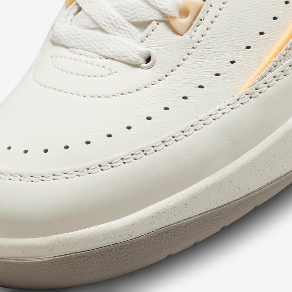 13代購 Nike Air Jordan 2 Retro Low 米白灰橘 男鞋 休閒鞋 喬丹 DV9956-118-細節圖7