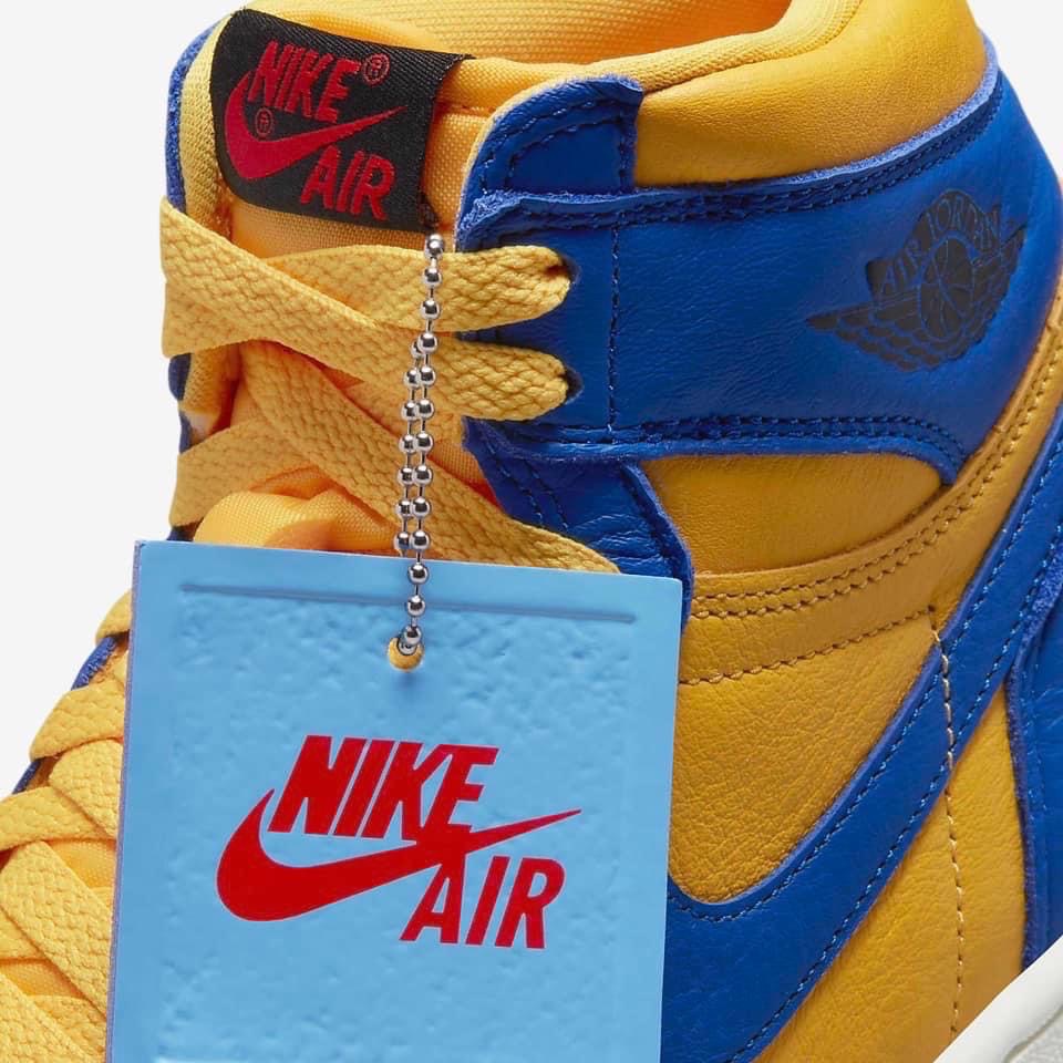 13代購 W Nike Air Jordan 1 Retro HI OG 黃藍白 女鞋 休閒鞋 FD2596-700-細節圖9
