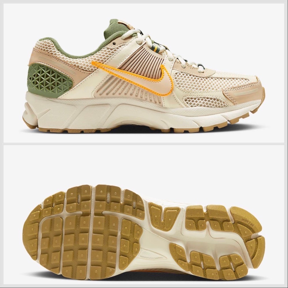 13代購 W Nike Zoom Vomero 5 白褐綠 女鞋 休閒鞋 復古球鞋 氣墊 反光 FQ6868-181-細節圖3