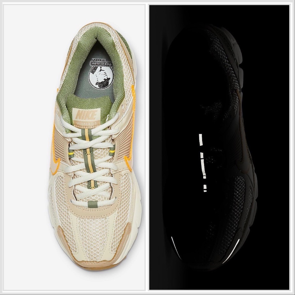13代購 W Nike Zoom Vomero 5 白褐綠 女鞋 休閒鞋 復古球鞋 氣墊 反光 FQ6868-181-細節圖5