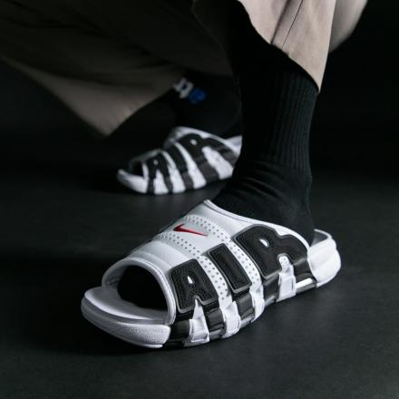 代購Nike W Air More Uptempo Slide 白黑女鞋男鞋拖鞋運動拖鞋FJ0755