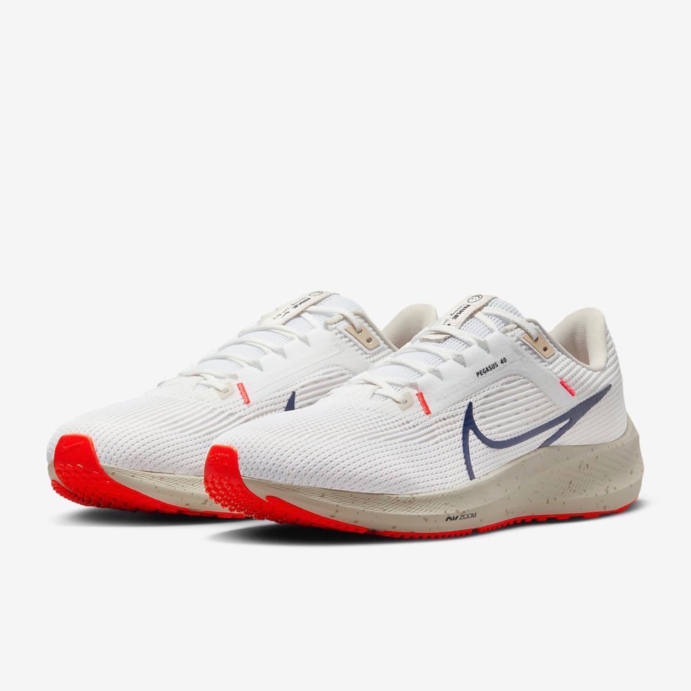 13代購 Nike Air Zoom Pegasus 40 白灰藍 男鞋 慢跑鞋 訓練鞋 DV3853-100-細節圖2