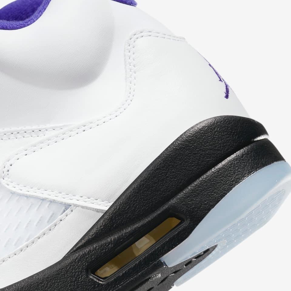 13代購 Nike Air Jordan 5 Retro 白黑紫 男鞋 休閒鞋 復古球鞋 DD0587-141-細節圖8