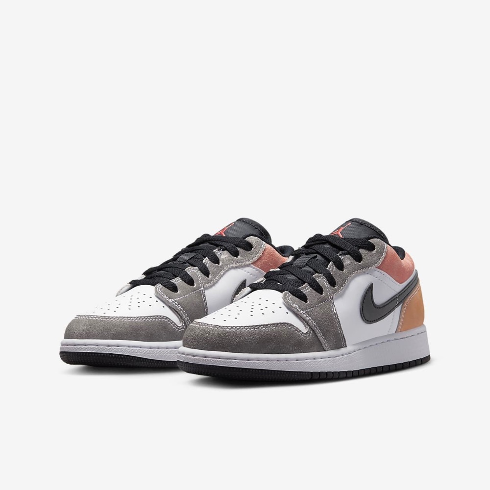 代購Nike Air Jordan 1 Low SE GS 白灰黑黃粉大童鞋女鞋休閒鞋DX4374