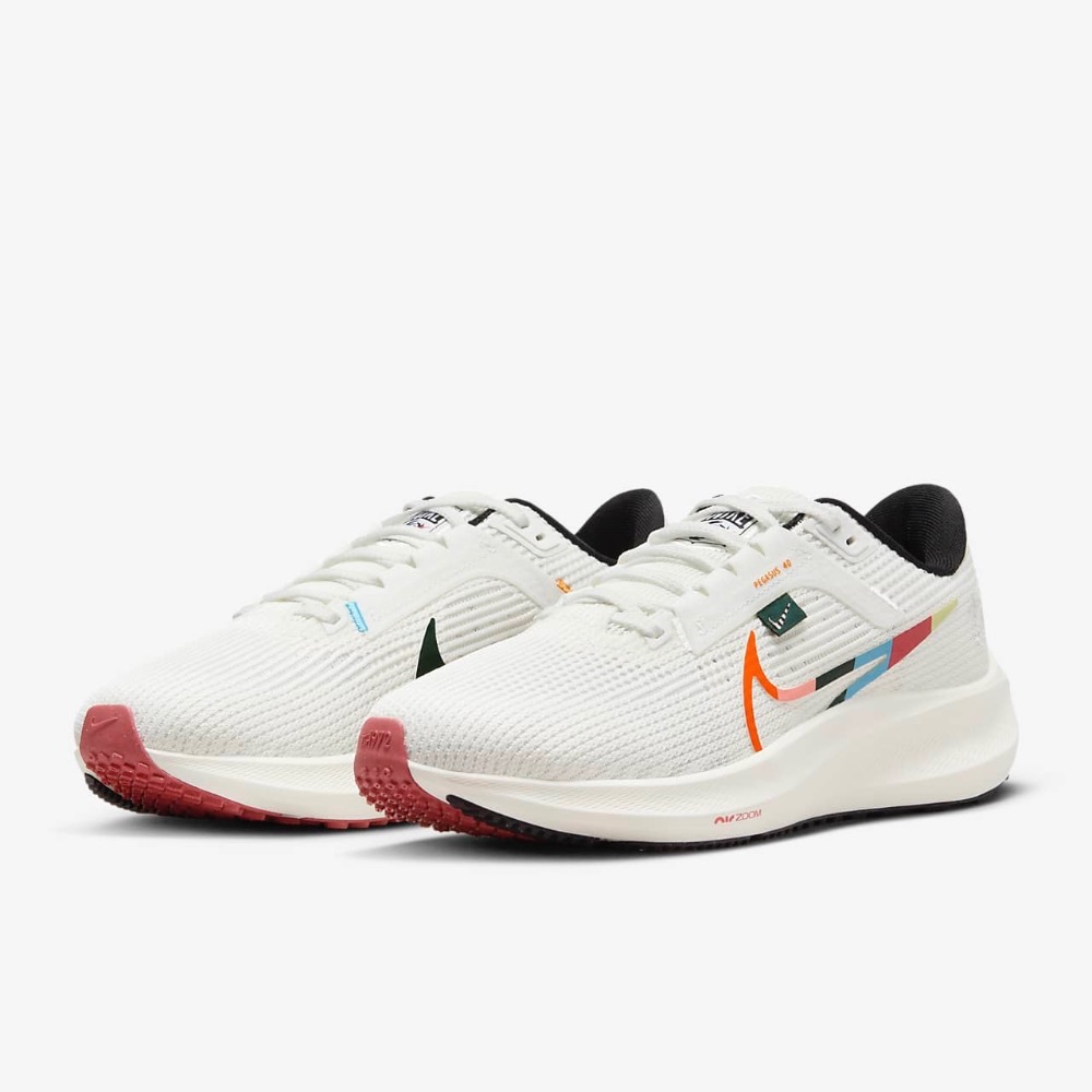 13代購 W Nike Air Zoom Pegasus 40 白綠 彩色 女鞋 慢跑鞋 訓練鞋 FN8919-191-細節圖2