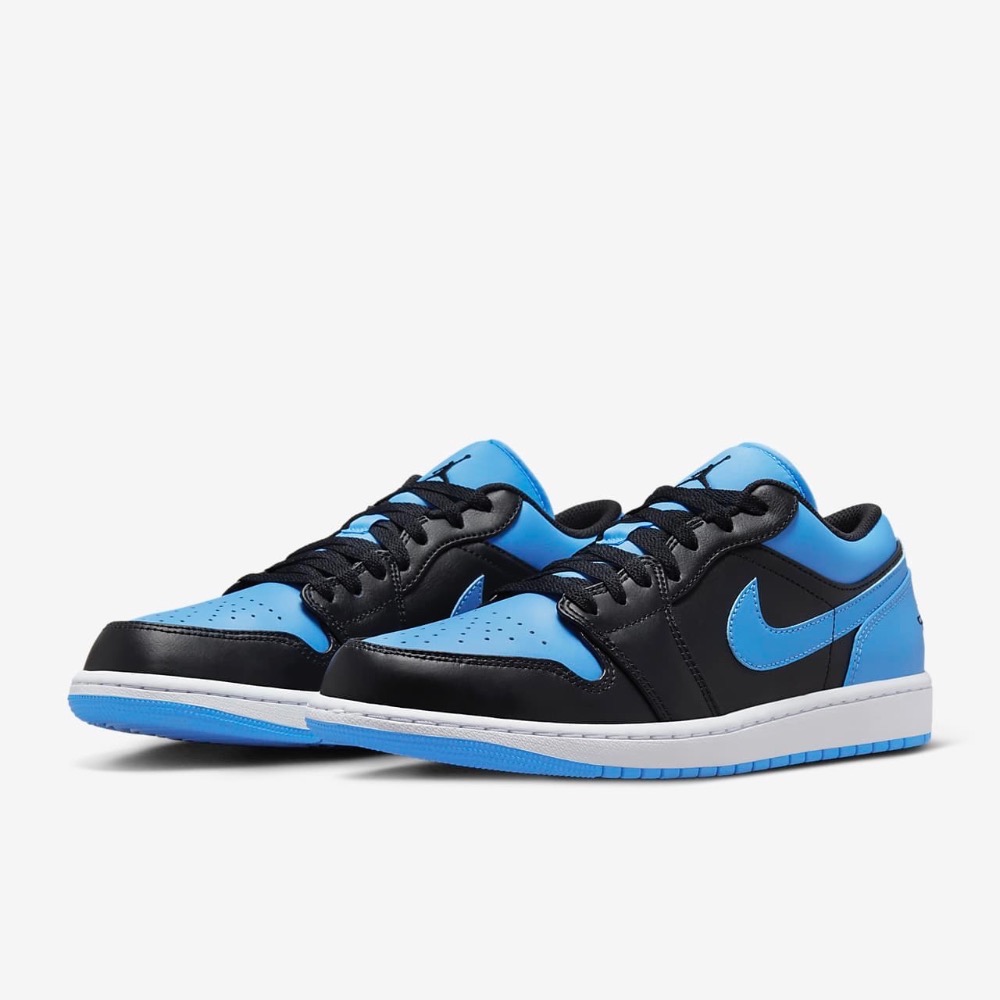 13代購 Nike Air Jordan 1 Low 黑藍白 男鞋 休閒鞋 復古籃球鞋 喬丹 一代 553558-041-細節圖2