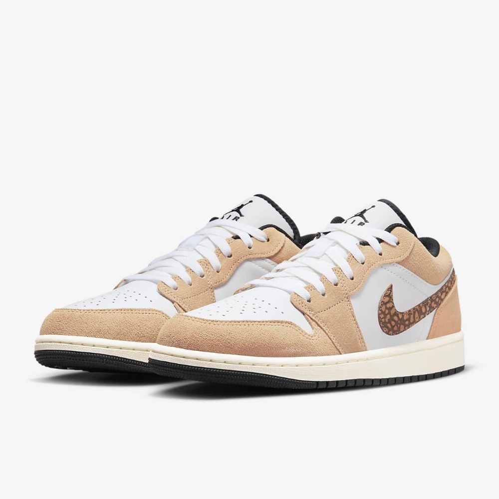 13代購 Nike Air Jordan 1 Low SE 褐白黑 男鞋 休閒鞋 復古籃球鞋 喬丹 DZ4130-201-細節圖2