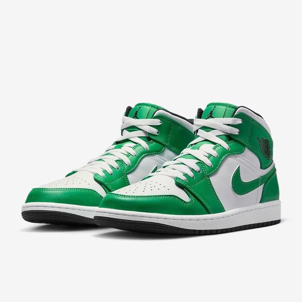 13代購 Nike Air Jordan 1 Mid 綠白黑 男鞋 休閒鞋 復古球鞋 DQ8426-301-細節圖2