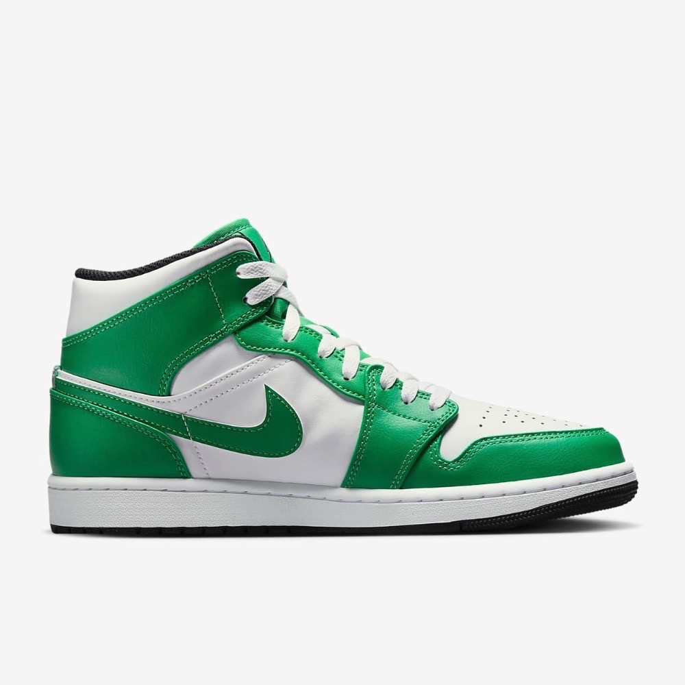 13代購 Nike Air Jordan 1 Mid 綠白黑 男鞋 休閒鞋 復古球鞋 DQ8426-301-細節圖3