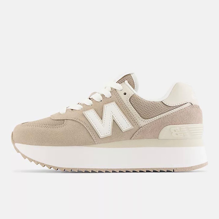 13代購 New Balance NB 574+ 奶茶白 女鞋 休閒鞋 復古球鞋 增高鞋 厚底鞋 WL574ZSM-B