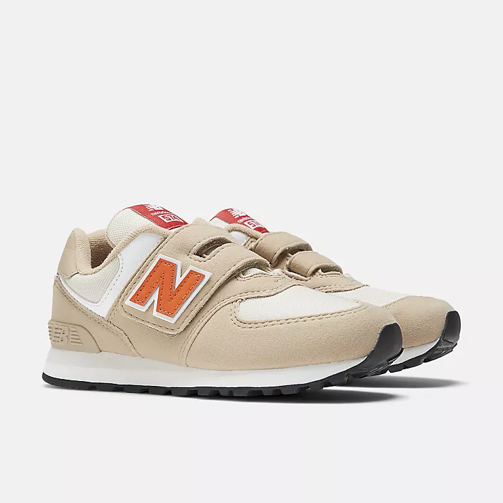 13代購 New Balance NB 574 奶橘白 中童鞋 休閒鞋 復古球鞋 IU PV574HBO-W-細節圖2