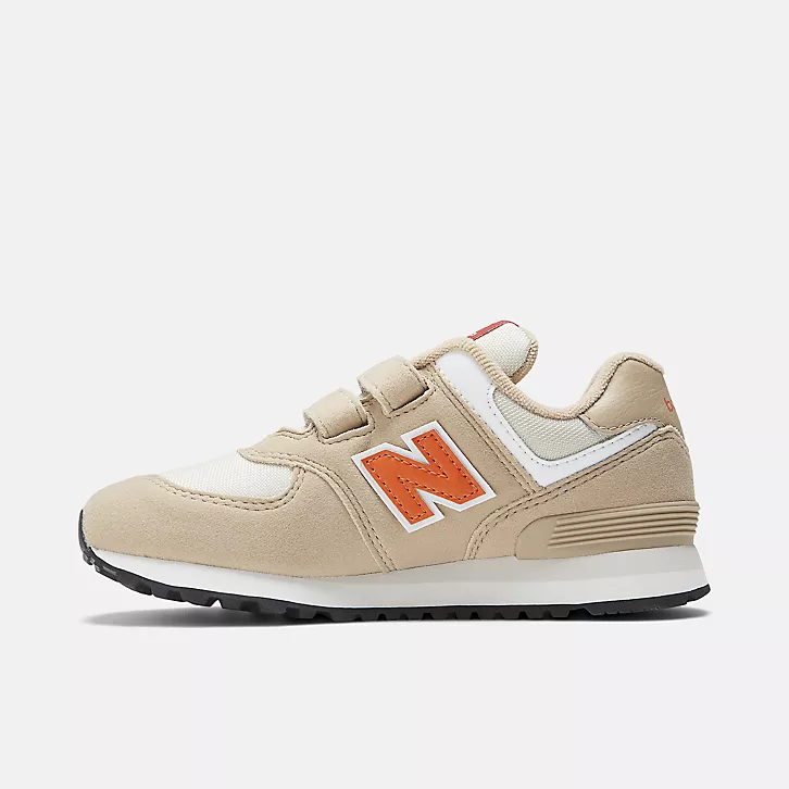 13代購 New Balance NB 574 奶橘白 中童鞋 休閒鞋 復古球鞋 IU PV574HBO-W-細節圖3